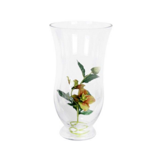 Footed Hurricane Vase - MED 30 x 15 CM