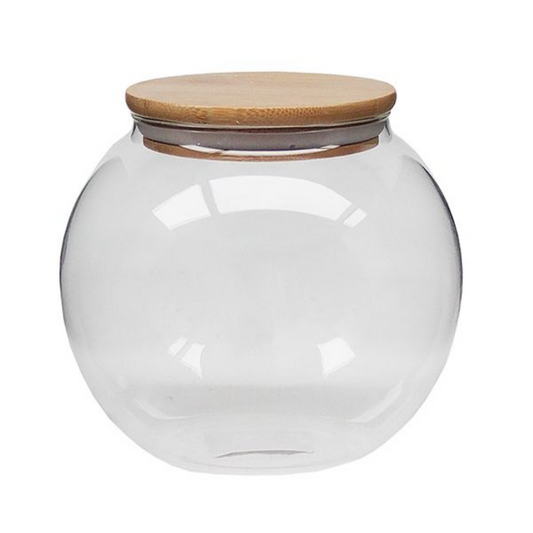 Round Jar Wooden Lid 1.4L