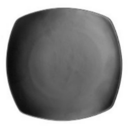 ﻿Nova Style Arc Square Plate 30cm Matt Black (Set of 6)