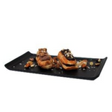 NOVA STYLE Rectangular Cheese Plate 26x12cm Matt Black (Set of 8)