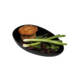 NOVA STYLE Oblong Coupe 23cm Matt Black (Set of 6)