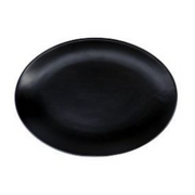 Nova Style Oval Coupe Plate 35cm Matt Black (Set of 6)