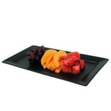 NOVA STYLE Rectangular Platter 37x20cm Matt Black (Set of 3)