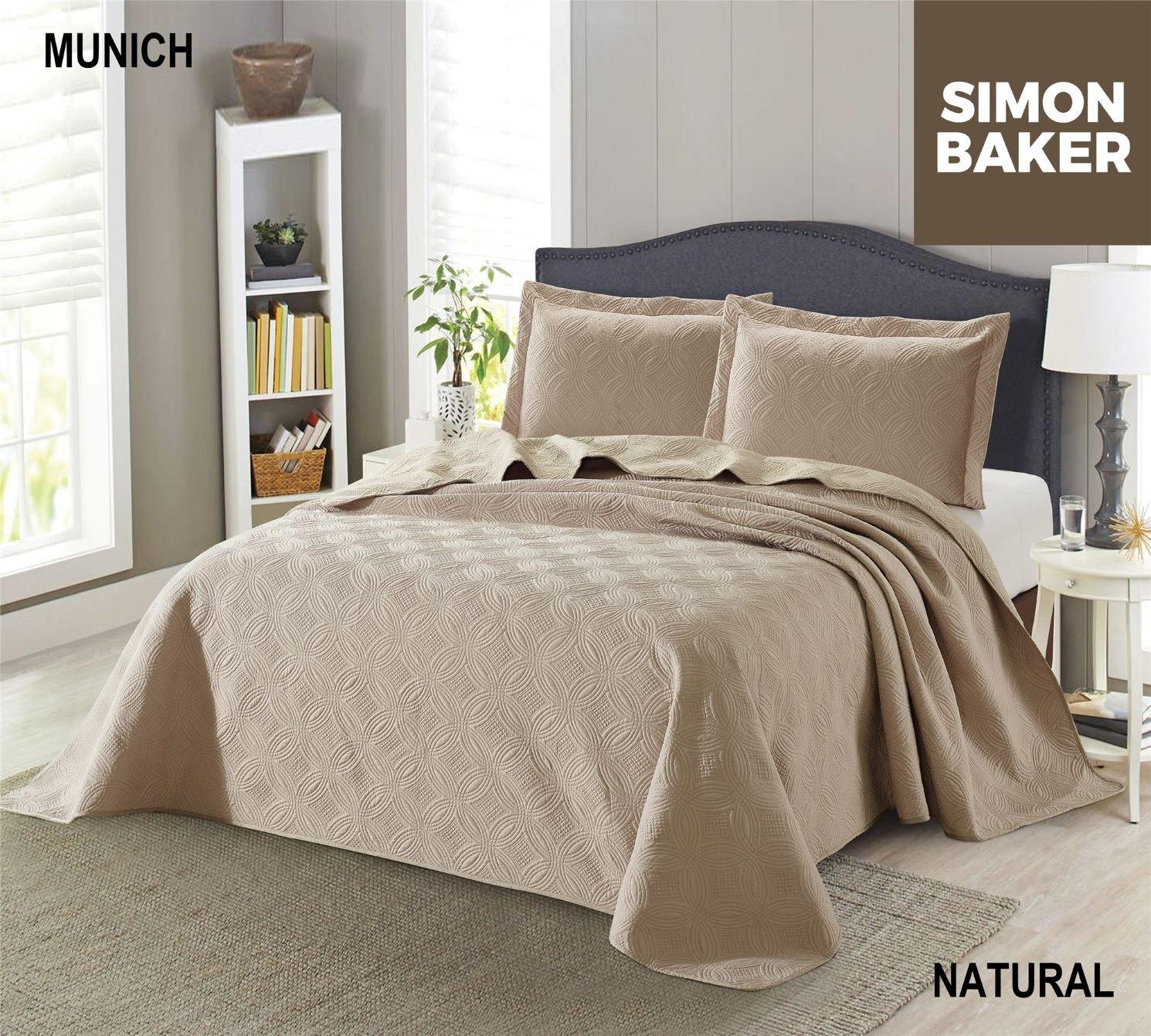 Simon Baker | Munich Bedspread Natural (Various Sizes)