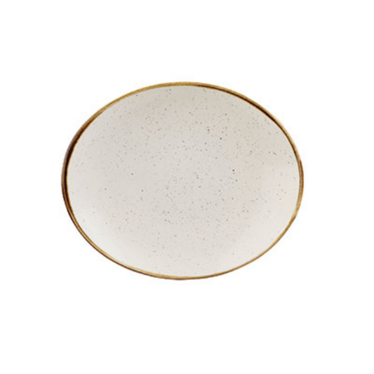 Churchill Barley White – Oval Plate 19.2Cm (Set of 12)