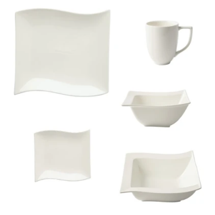 GALATEO - Square Dinner Set 16PC + Salad Bowl