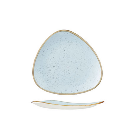 Churchill Duck Egg Blue – Triangle Plate 22.9cm - Set of 12