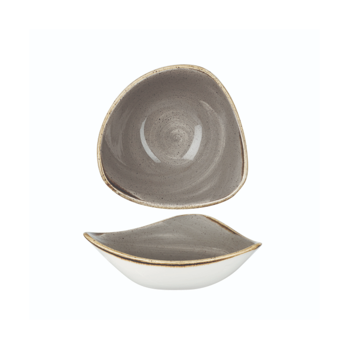 Churchill Peppercorn Grey – Triangle Bowl 15.3cm - Set of 12