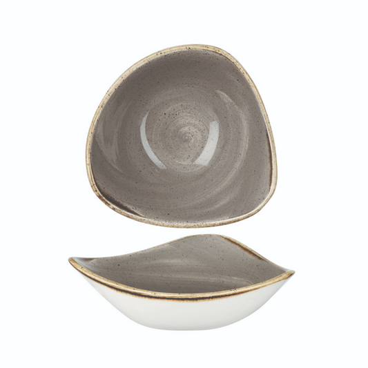 Churchill Peppercorn Grey – Triangle Bowl 23.5cm - Set of 12 