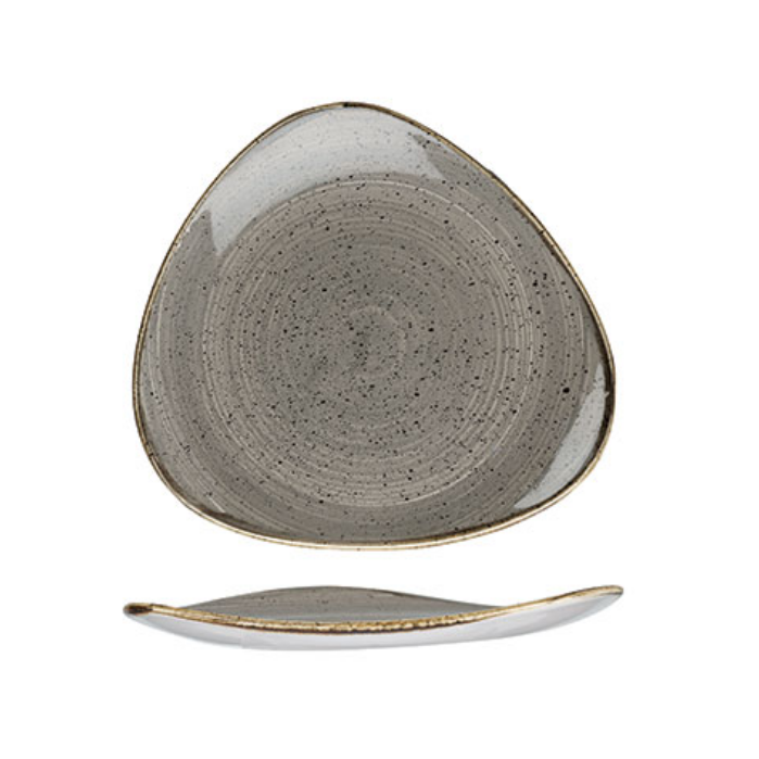 Churchill Peppercorn Grey – Triangle Plate 19.2cm - Set of 12 