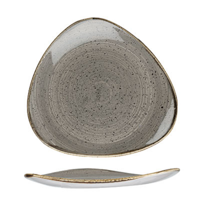 Churchill Peppercorn Grey – Triangle Plate 26.5cm - Set of 12