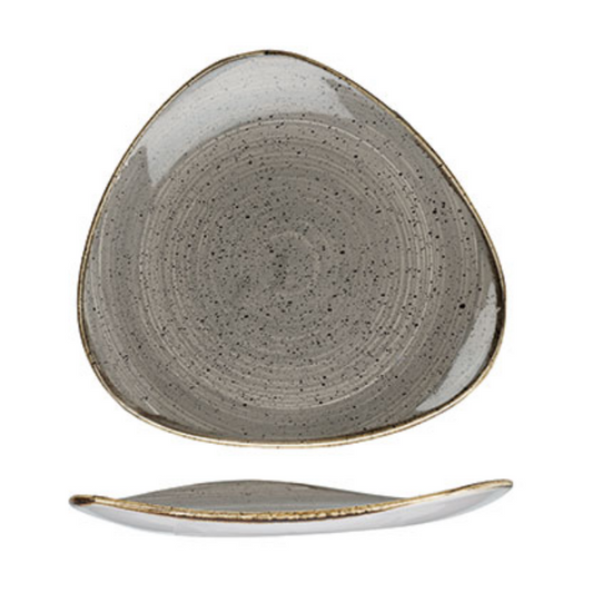 Churchill Peppercorn Grey – Triangle Plate 26.5cm - Set of 12