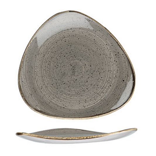 Churchill Peppercorn Grey – Triangle Plate 31.1cm - Set of 6